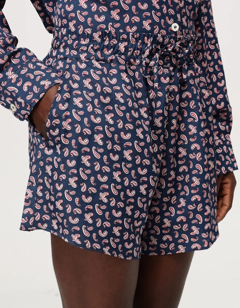 Printed Silk Shorts Relaxed Fit