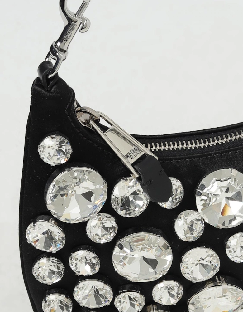 CrystalEmbellished Satin Clutch