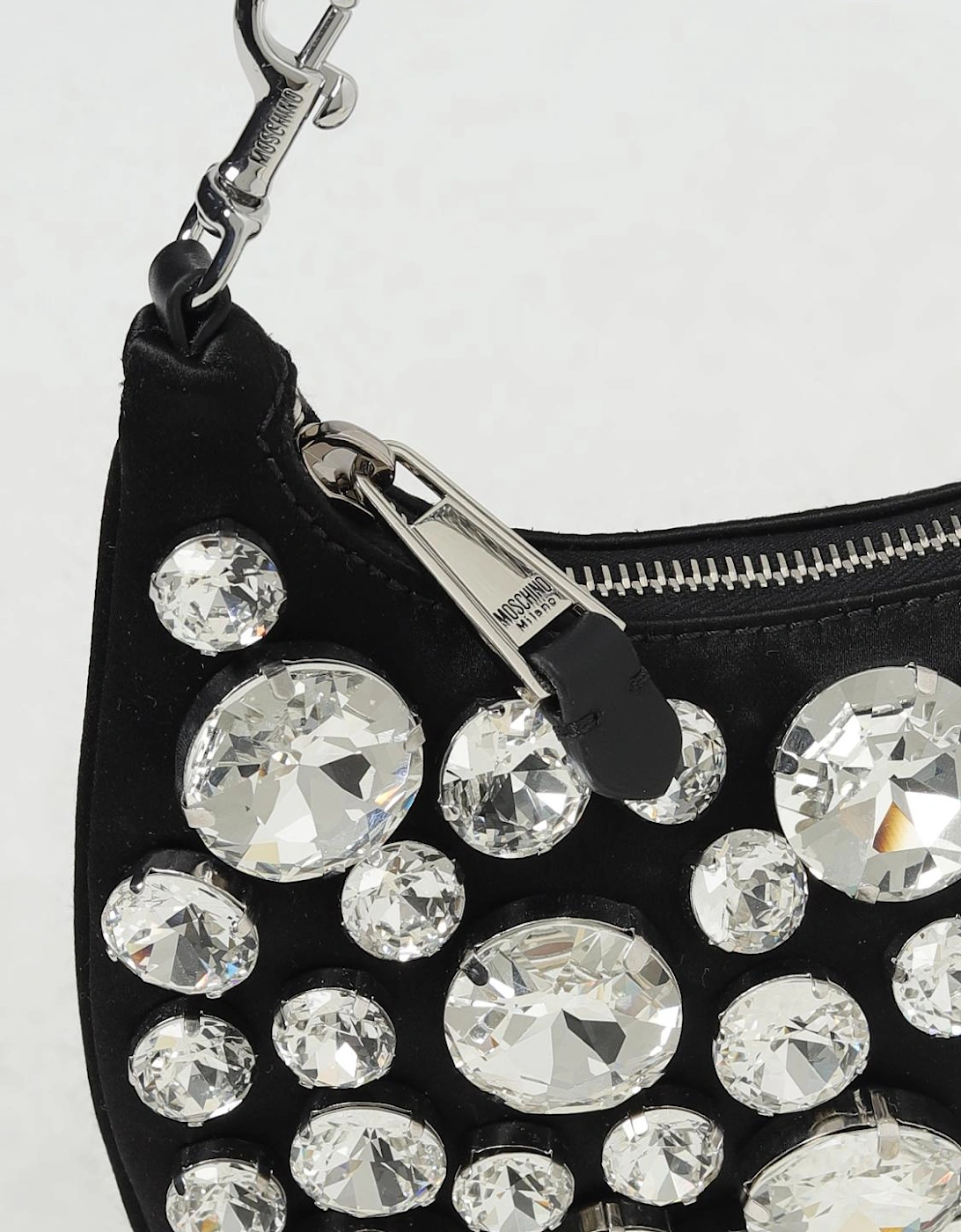 CrystalEmbellished Satin Clutch