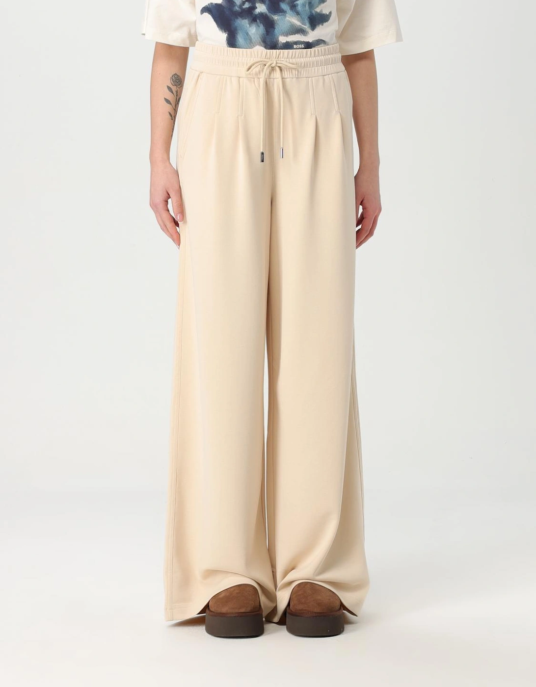 Wide Leg Pants Drawstring Waist, 4 of 3
