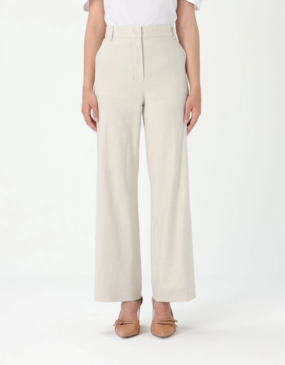 Wide Leg Linen Blend Pants, 6 of 5