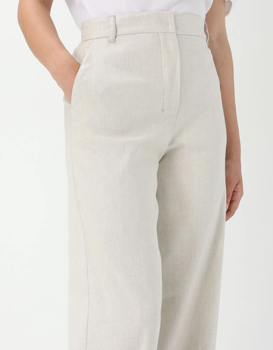 Wide Leg Linen Blend Pants