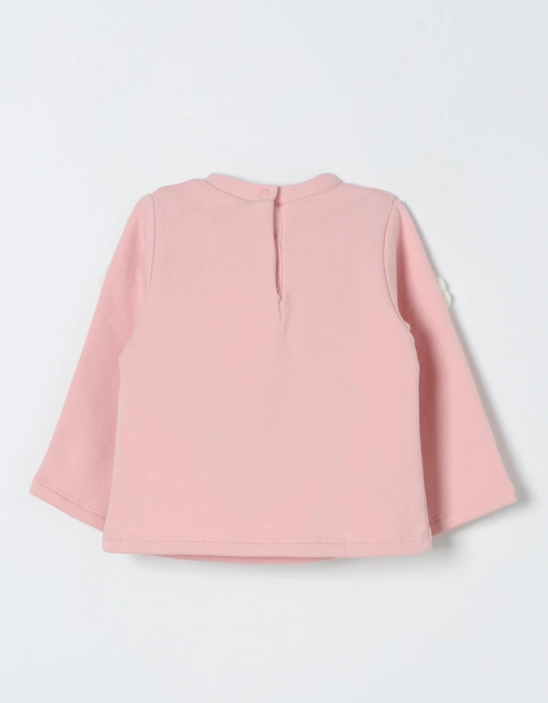 Girls Knit Top with Flower Appliqu