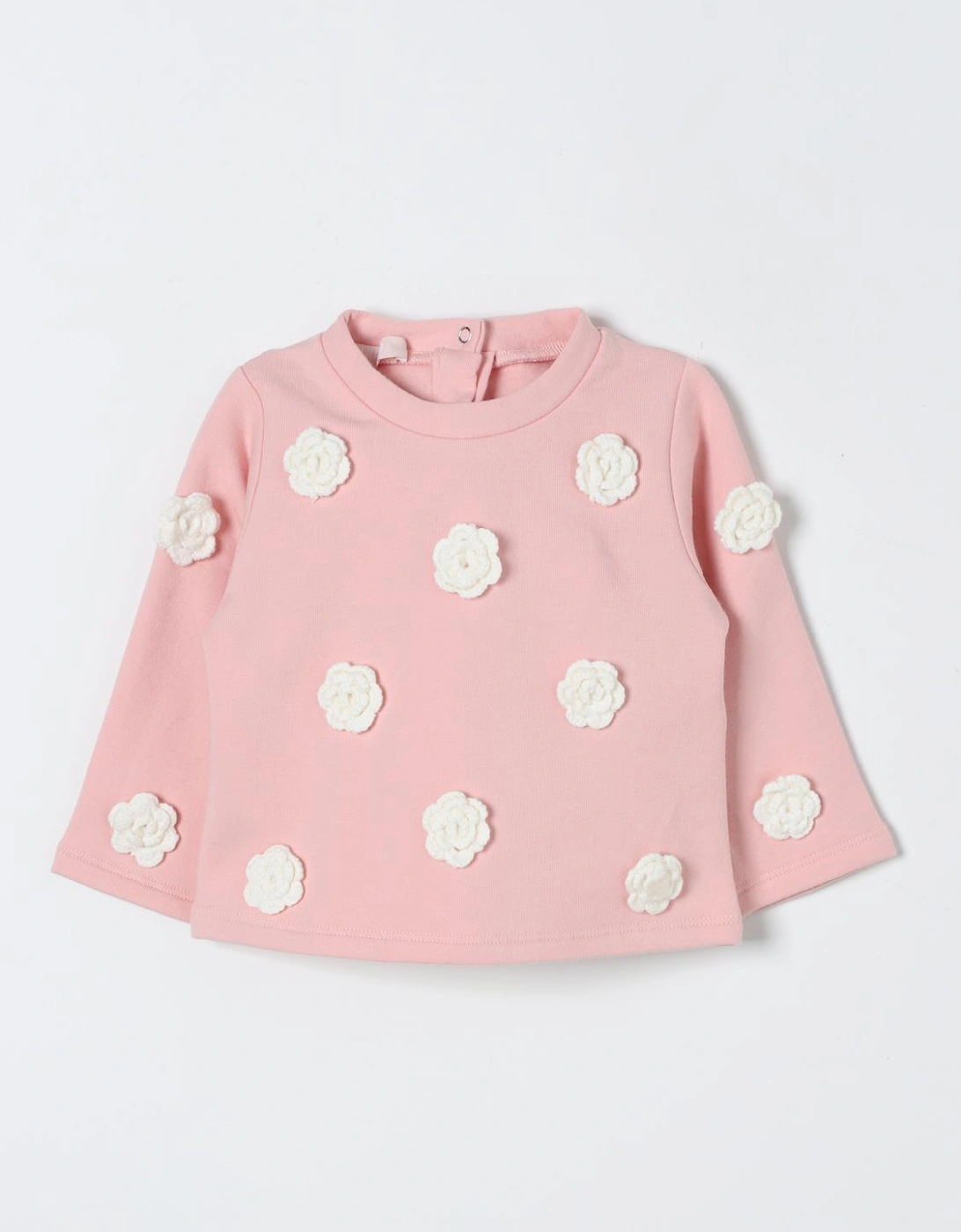 Girls Knit Top with Flower Appliqu, 3 of 2
