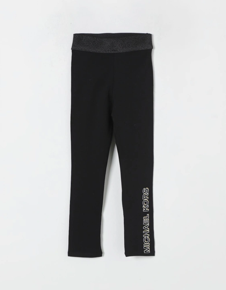 Girls Leggings with Glitter Waistband