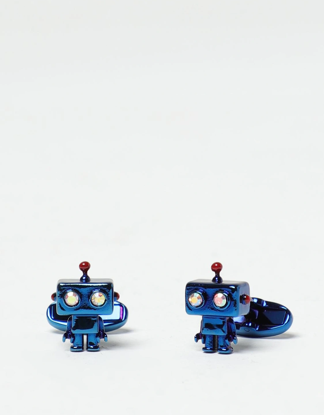Robot Cufflinks Blue Crystal, 3 of 2