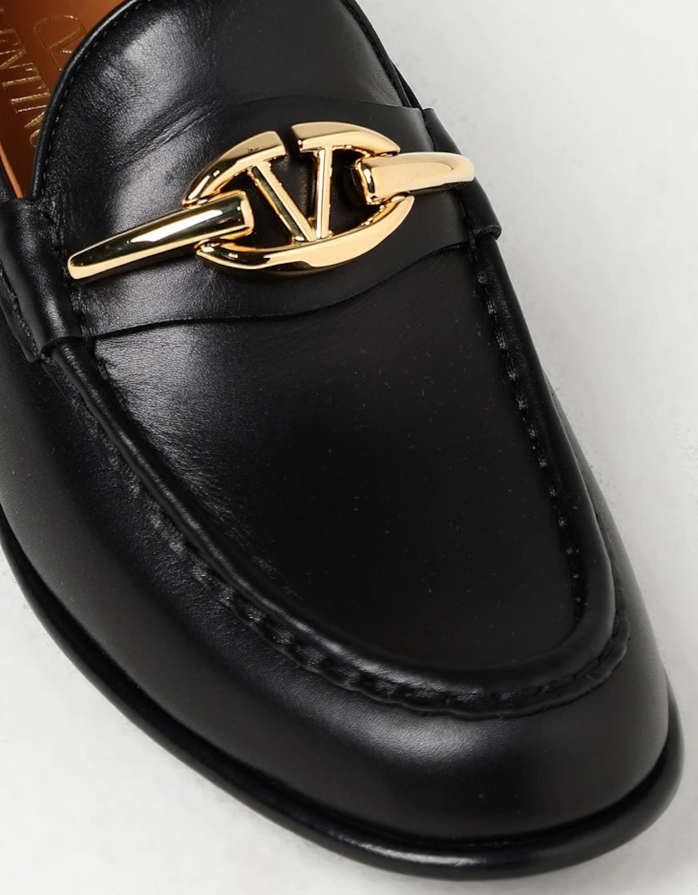 Rockstud Loafers Leather Buckle