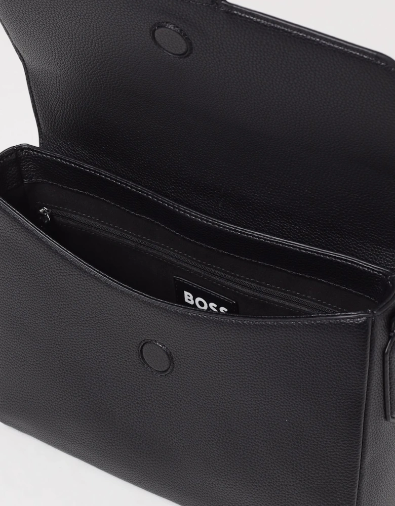 Structured Leather Shoulder Bag
