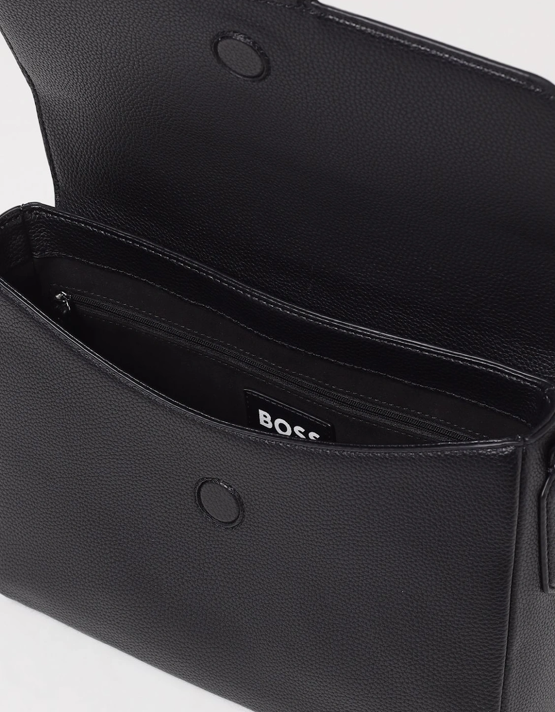 Structured Leather Shoulder Bag