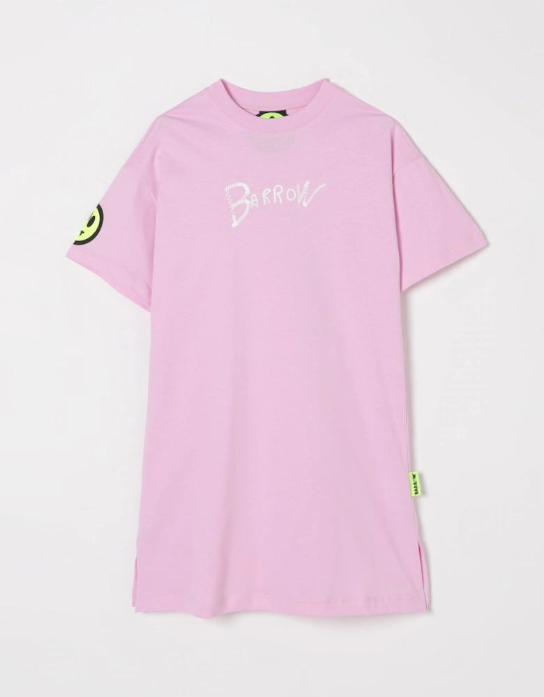 Kids TShirt Dress Smiley Sleeve