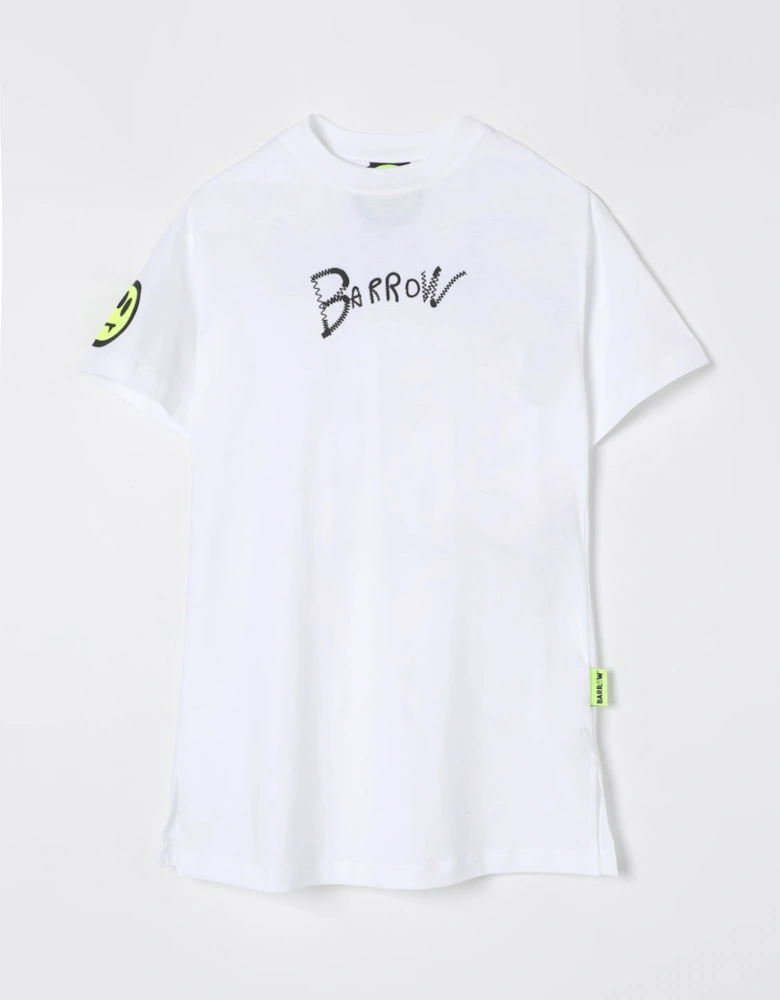 Kids TShirt Dress Smiley Sleeve