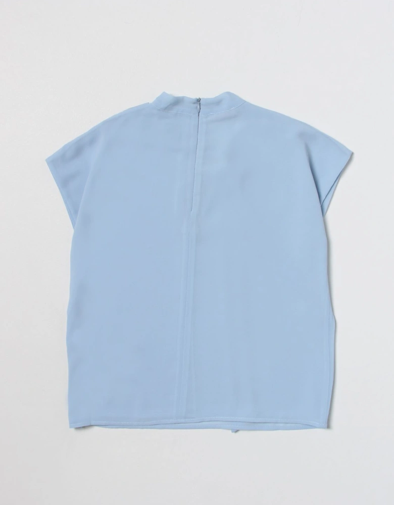 Bow Neck Blouse Short Sleeves