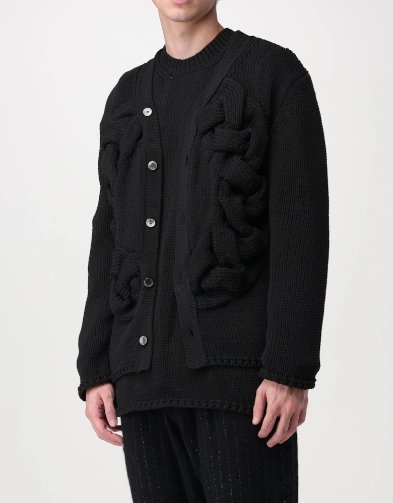 Knitted Cardigan Braided Detail