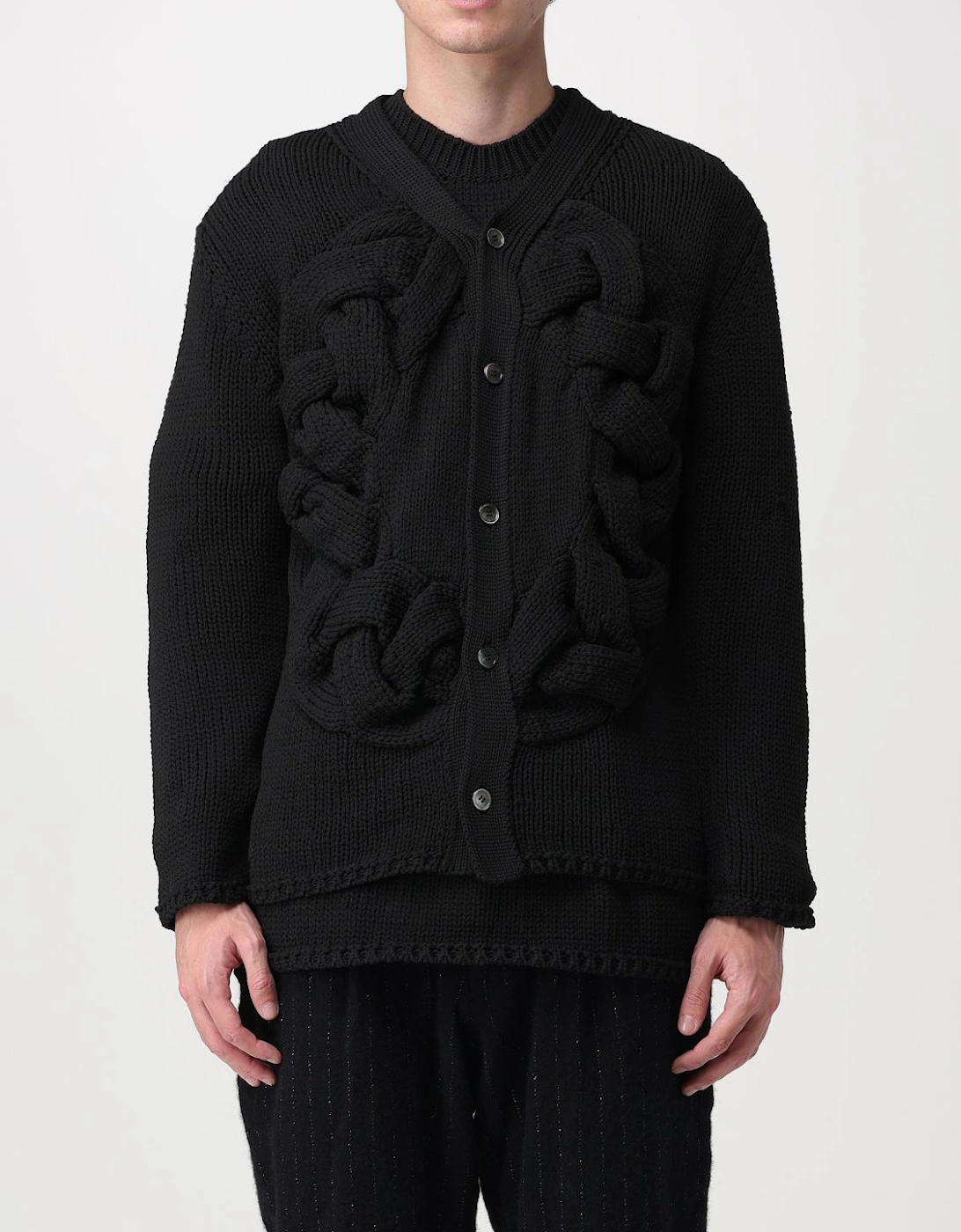 Knitted Cardigan Braided Detail, 6 of 5