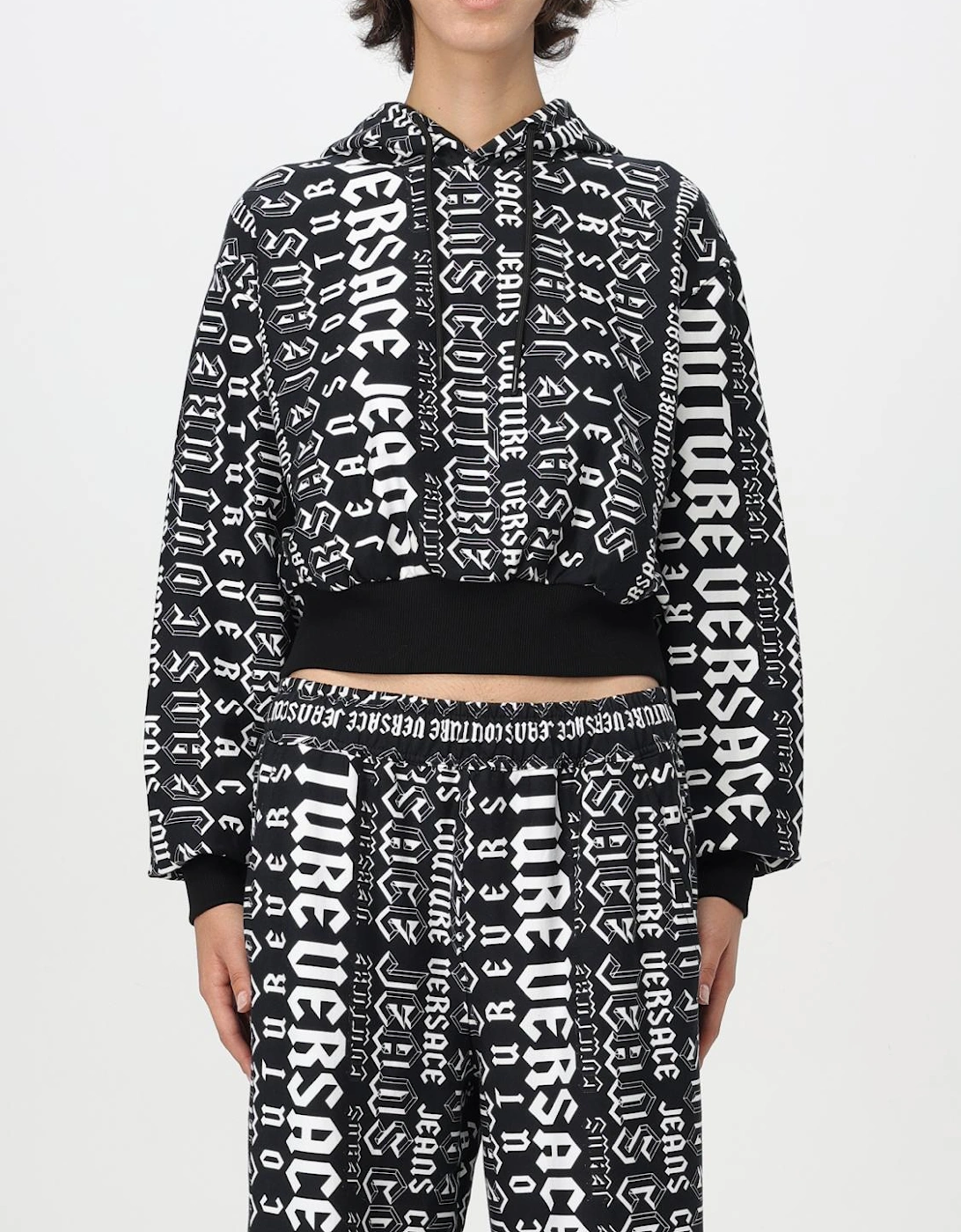 Cropped Hoodie AllOver Logo Print, 5 of 4