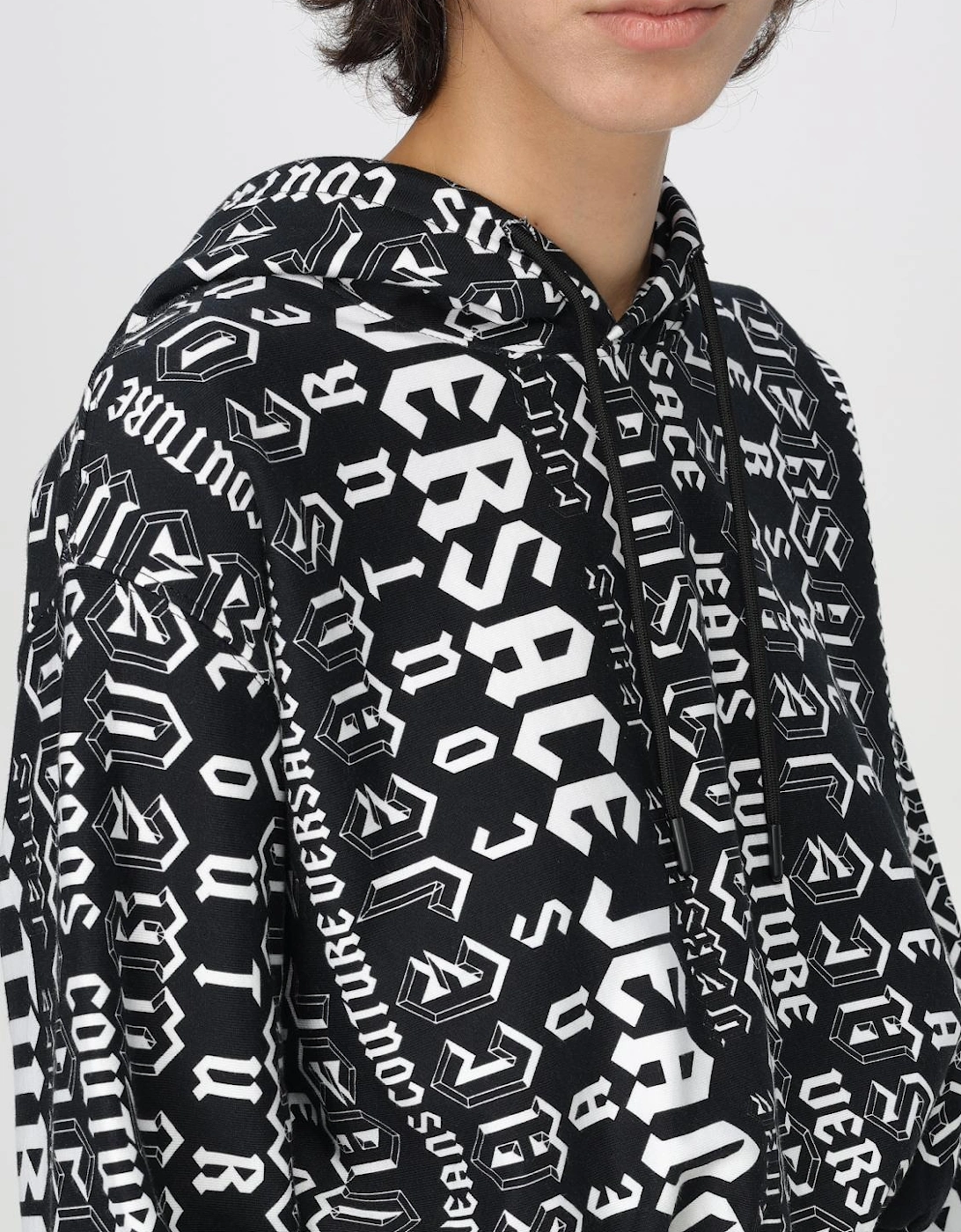 Cropped Hoodie AllOver Logo Print