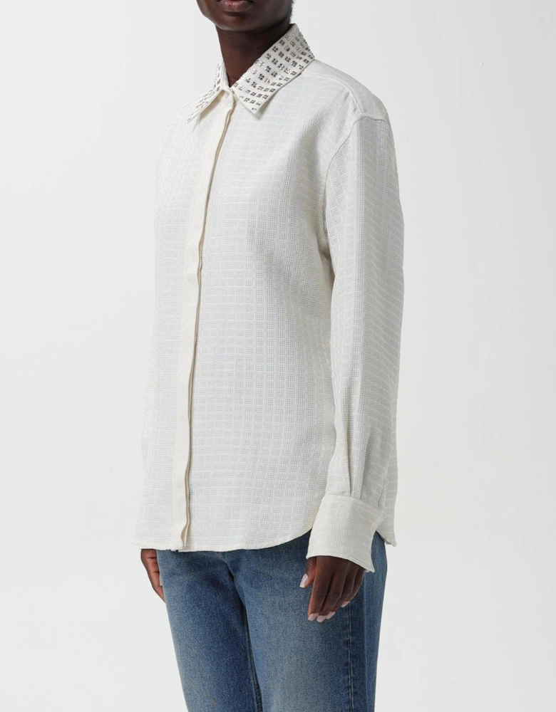 Embellished Collar Cotton Shirt