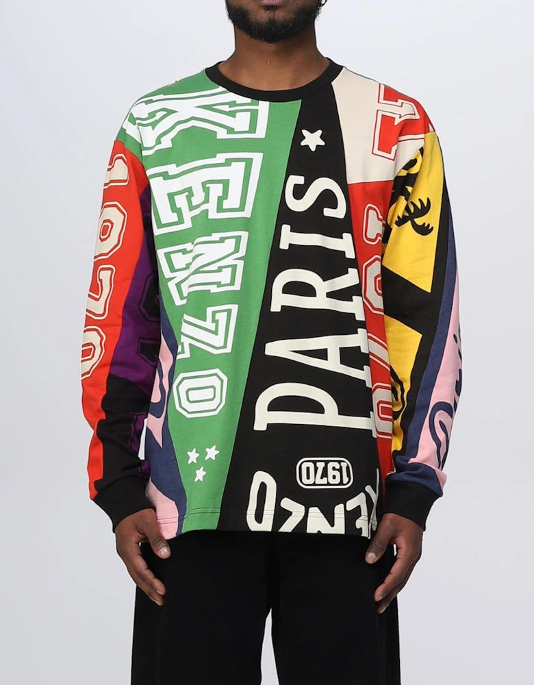 Multicolor Print Long Sleeve Tee