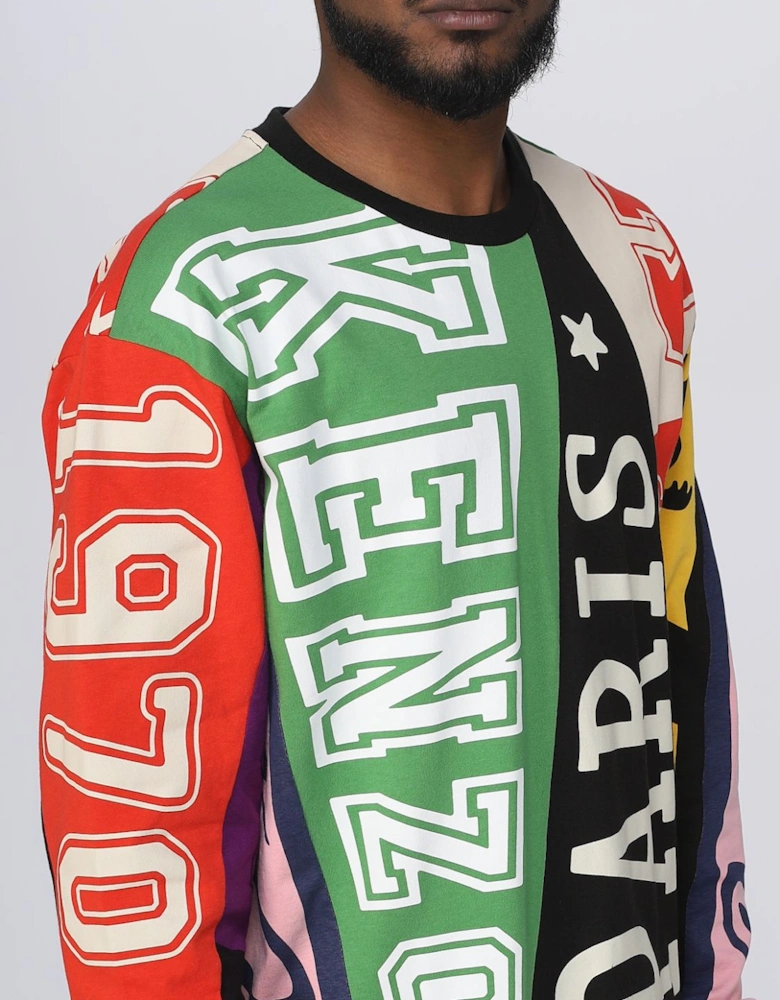 Multicolor Print Long Sleeve Tee