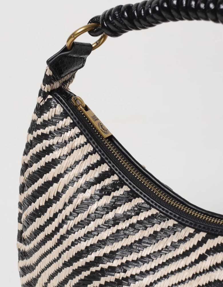 Zebra Straw Shoulder Bag
