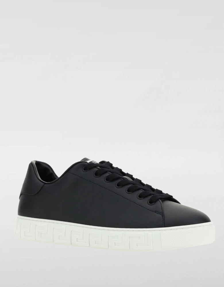 Greca Leather Sneakers