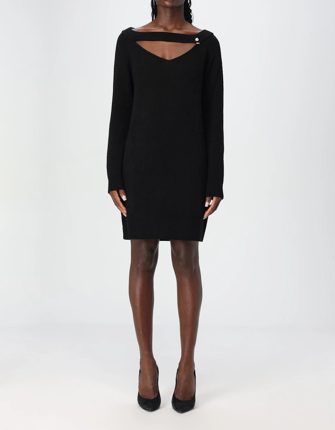 Cashmere Keyhole Mini Sweater Dress, 4 of 3