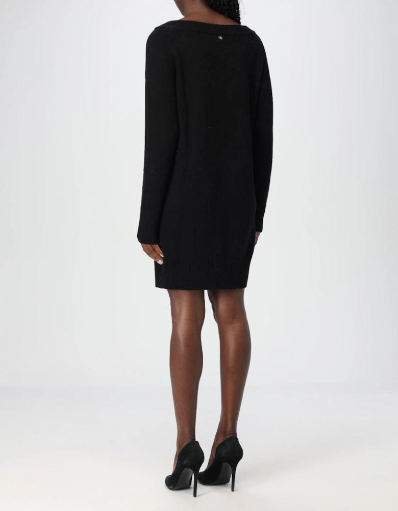 Cashmere Keyhole Mini Sweater Dress
