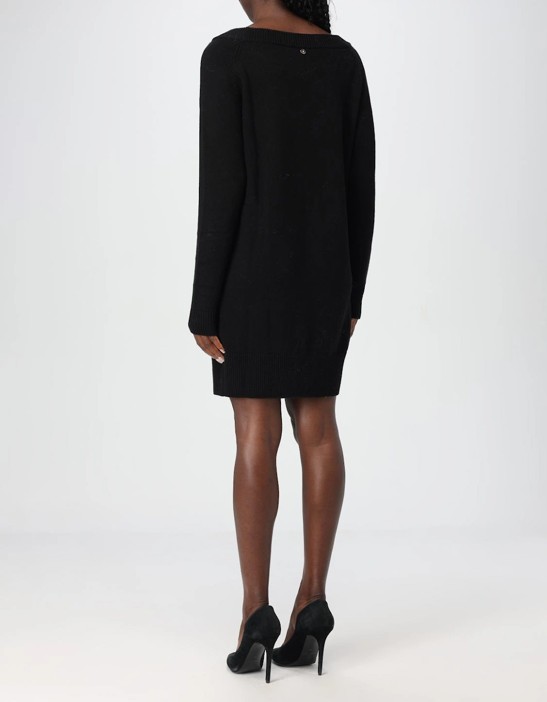 Cashmere Keyhole Mini Sweater Dress