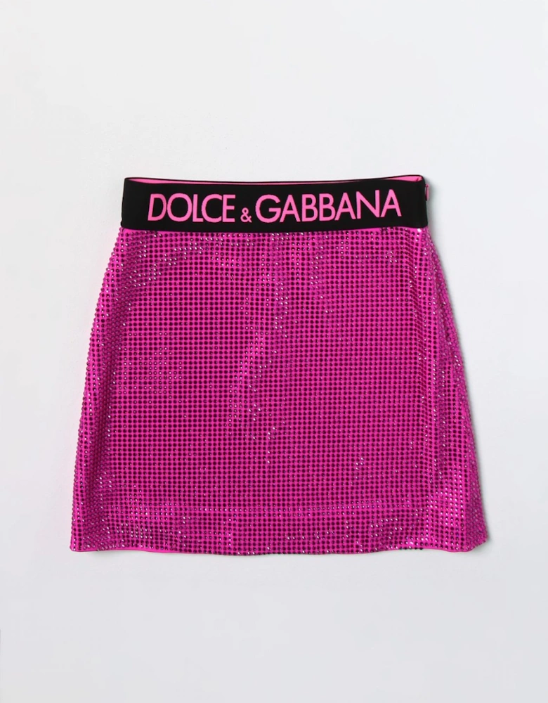 Crystal Embellished Mini Skirt
