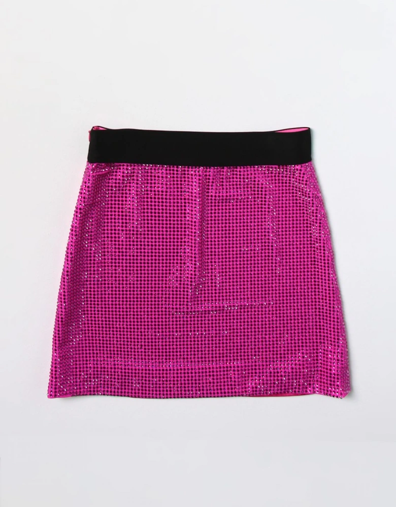 Crystal Embellished Mini Skirt
