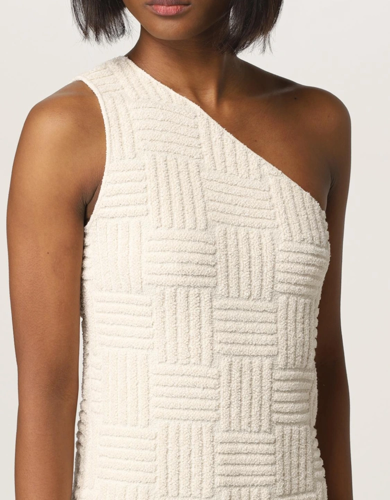 OneShoulder Textured Mini Dress