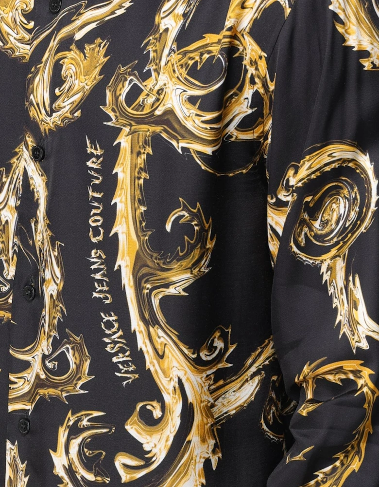 Silk Shirt Baroque Print