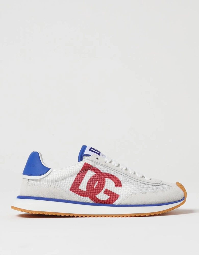 Mesh Suede Logo Sneakers