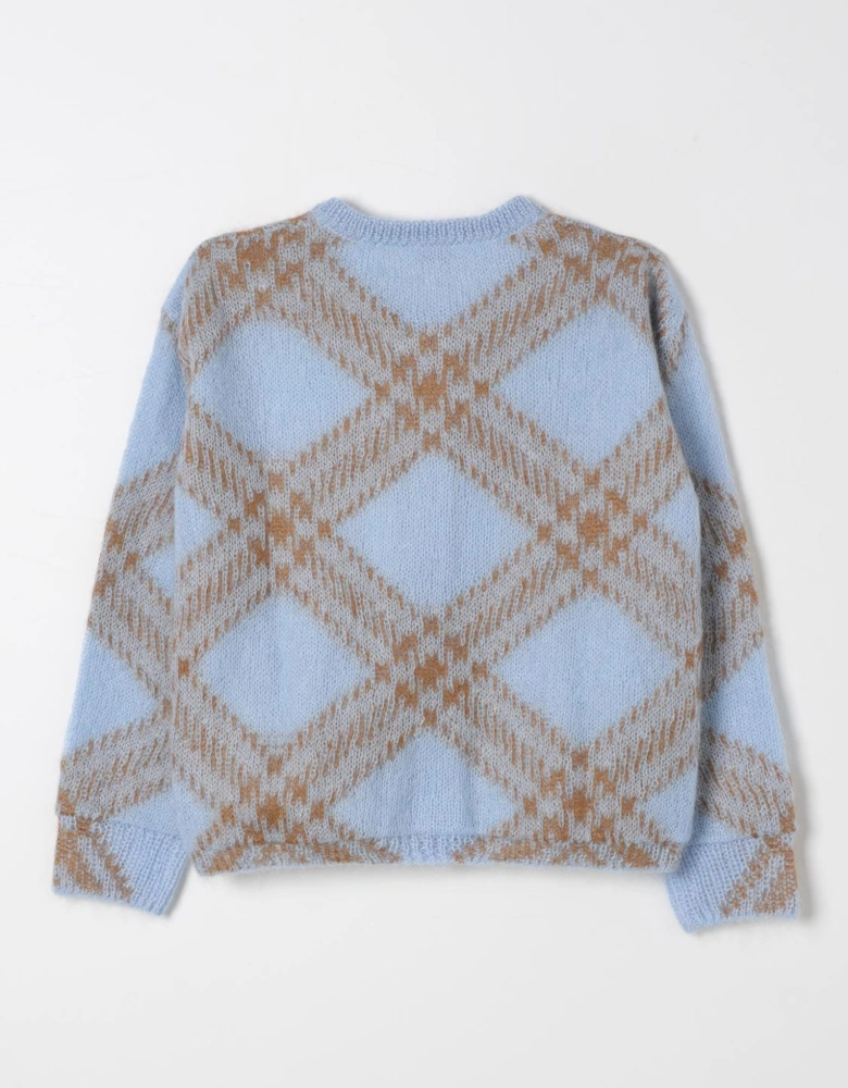 Knit Cardigan Diamond Pattern