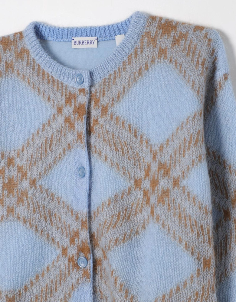 Knit Cardigan Diamond Pattern