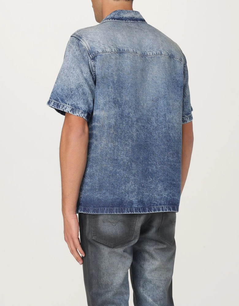 Short Sleeve Denim Shirt Relaxed Fit
