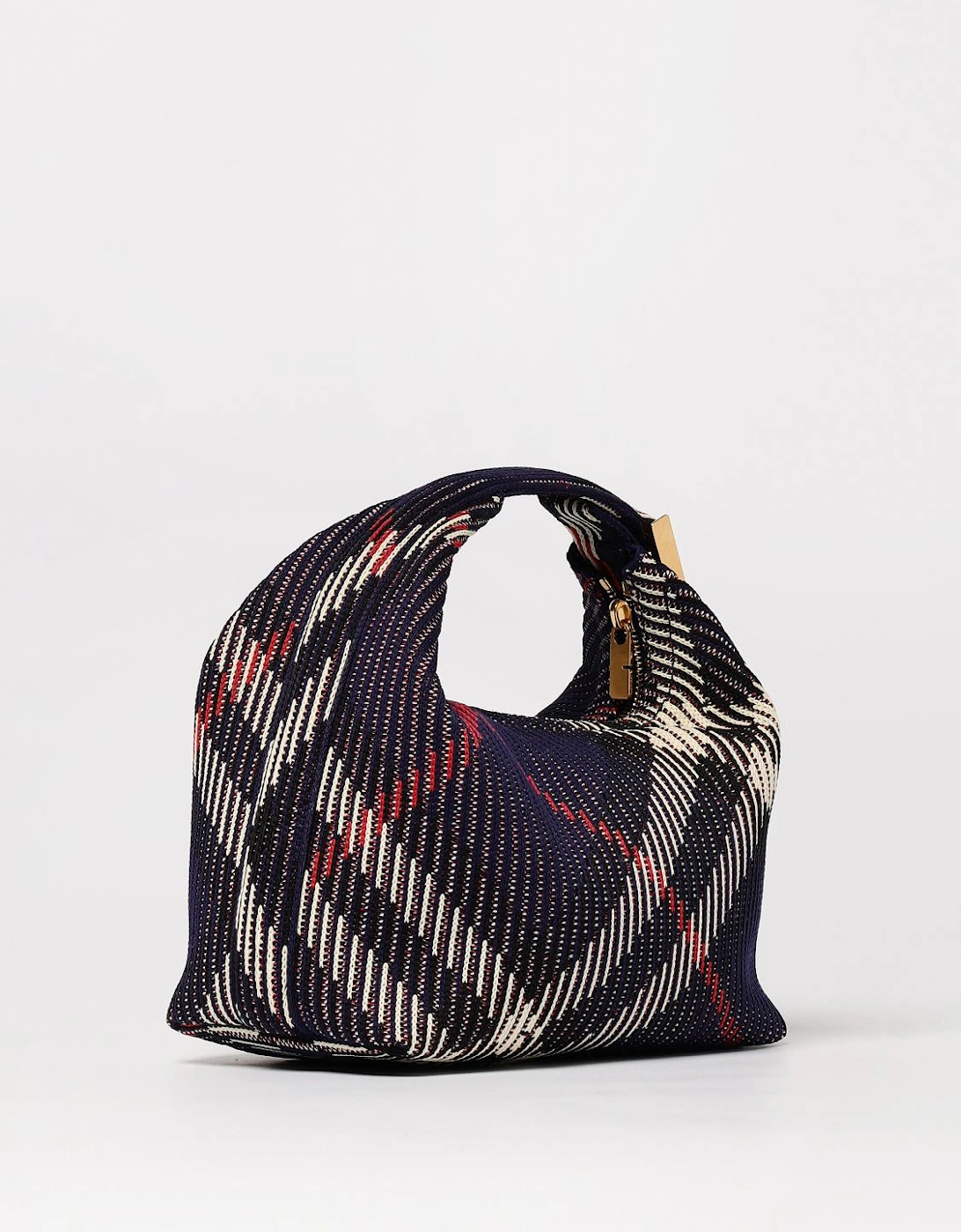 Woven Plaid Shoulder Bag