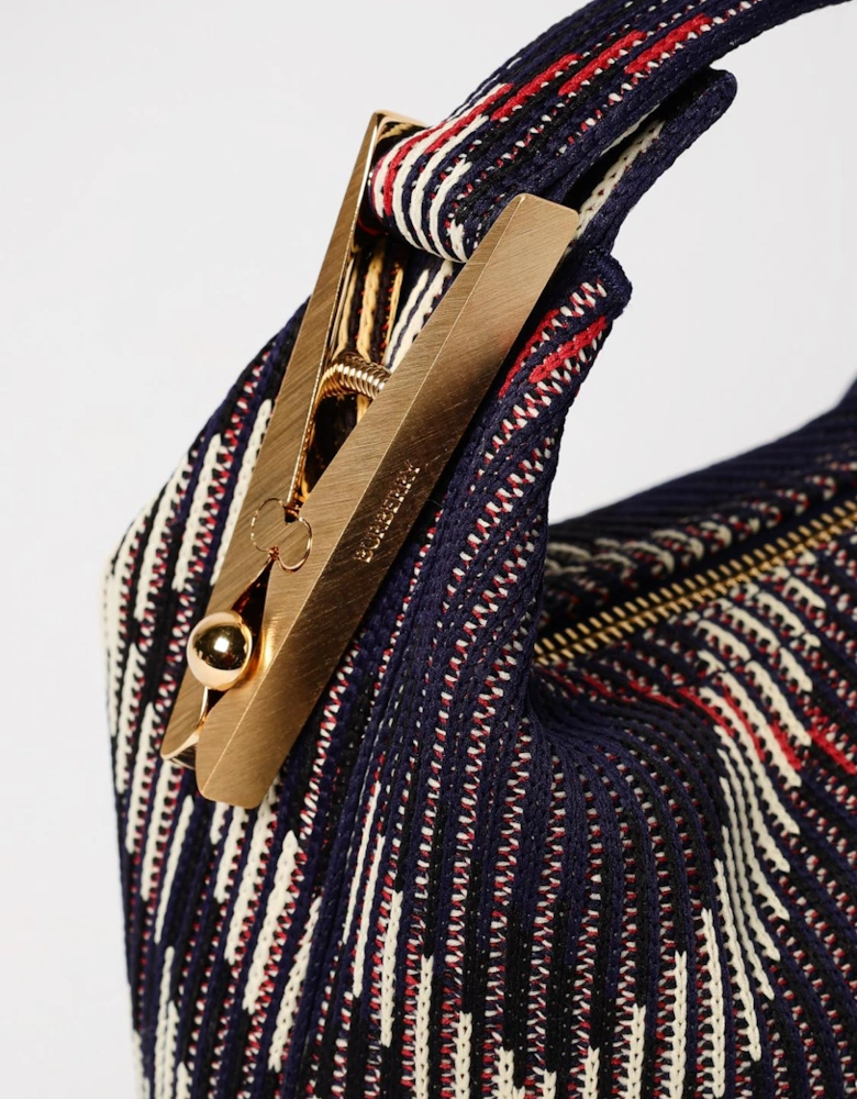 Woven Plaid Shoulder Bag