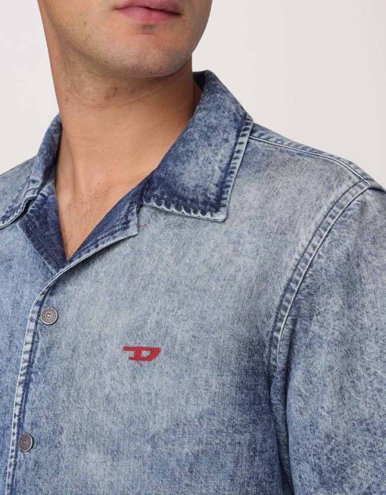 Short Sleeve Denim Shirt Relaxed Fit