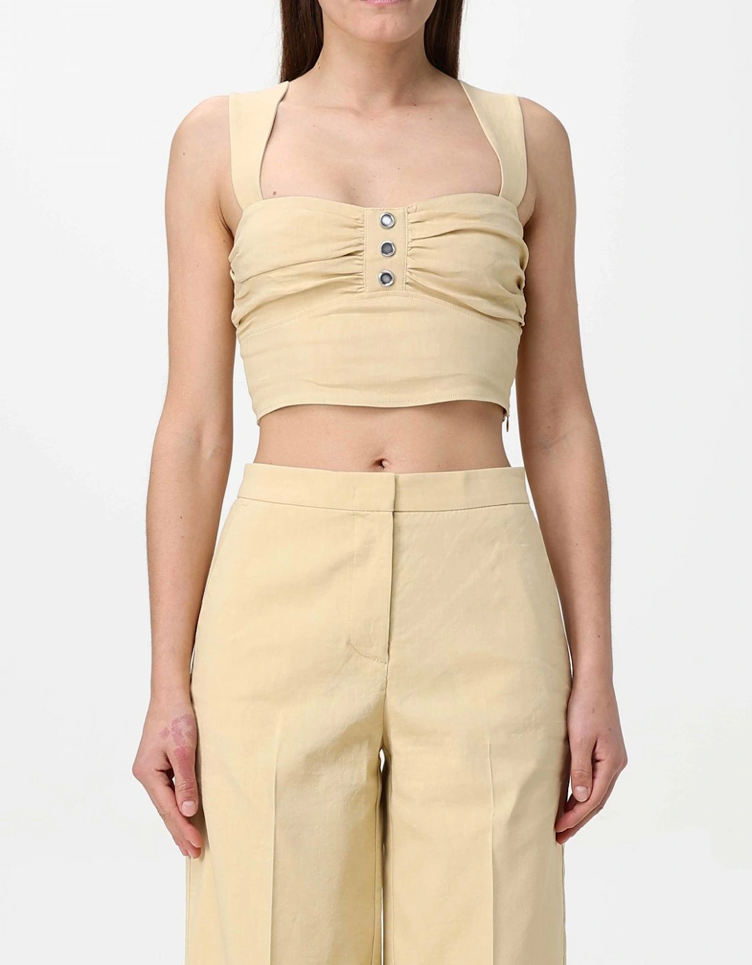 Linen Sleeveless Cropped Top, 7 of 6