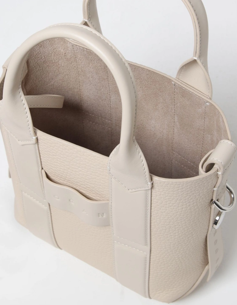 Small Leather Tote Handbag