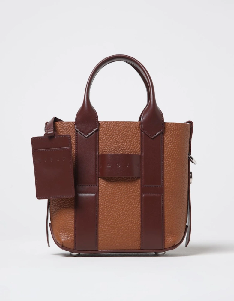 Small Leather Tote Handbag