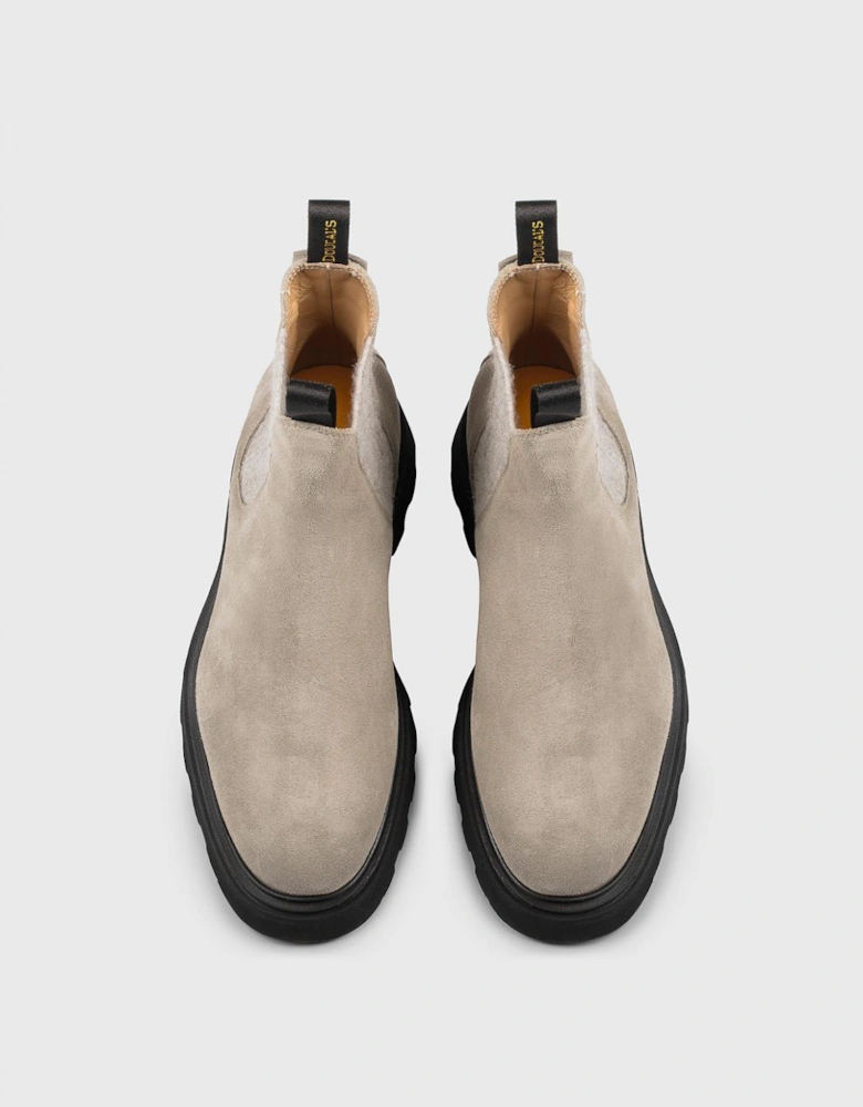 Suede Chelsea Boots with Wool Lining