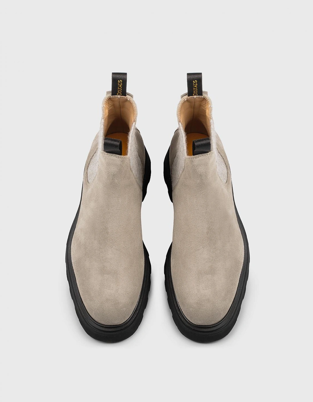 Suede Chelsea Boots with Wool Lining