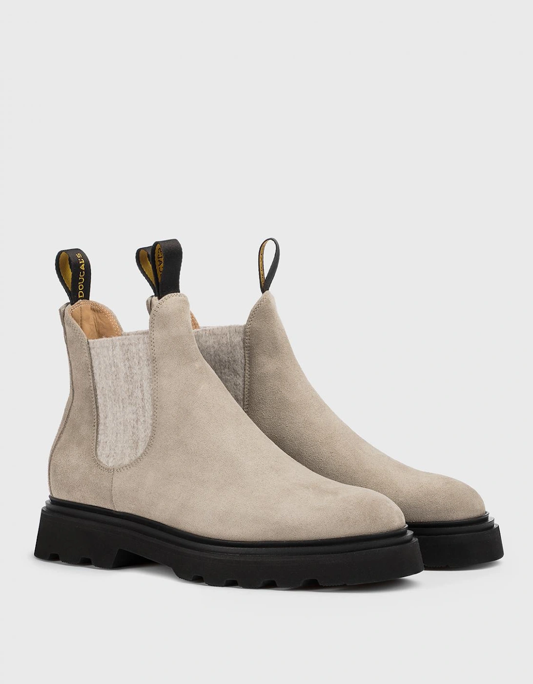 Suede Chelsea Boots with Wool Lining