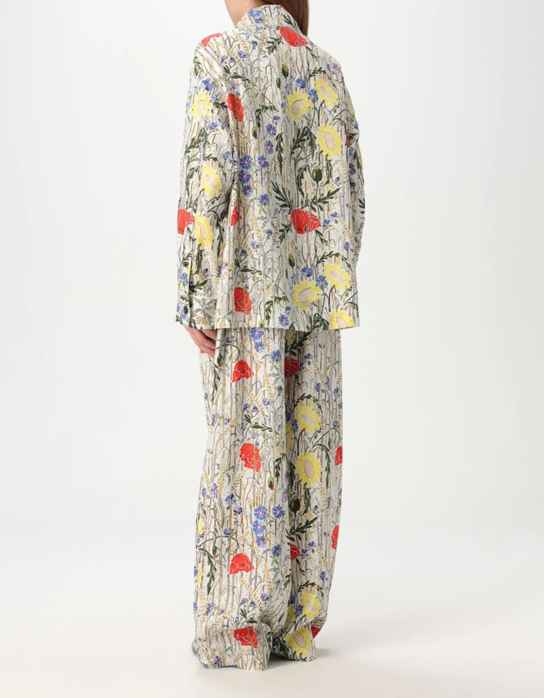 Floral Silk Pajama Set