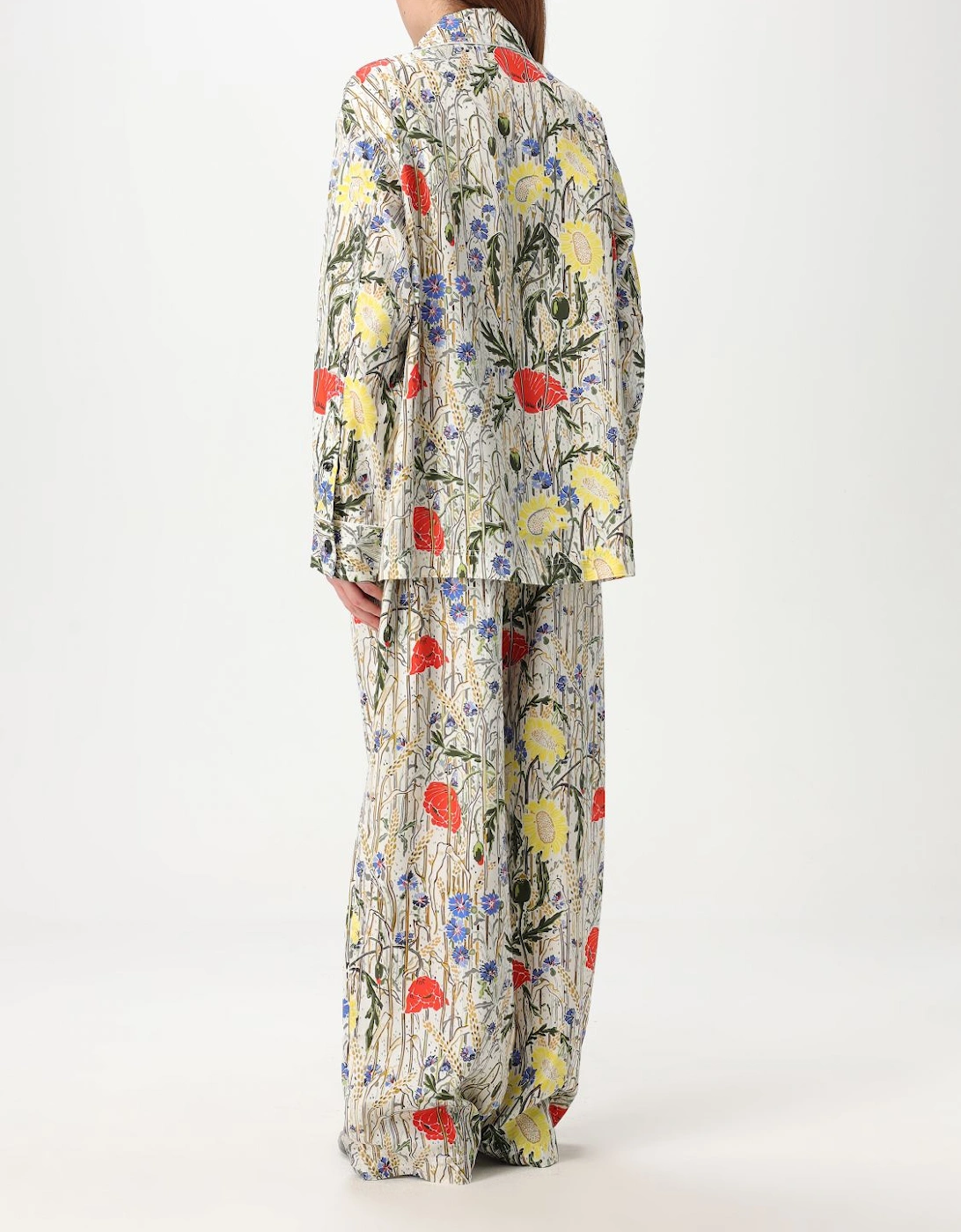 Floral Silk Pajama Set