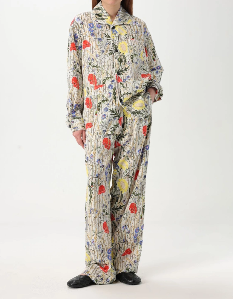 Floral Silk Pajama Set