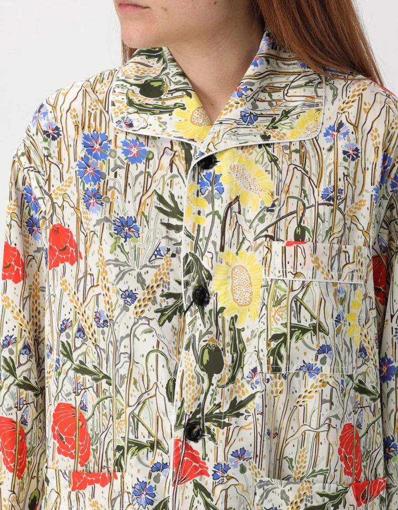 Floral Silk Pajama Set