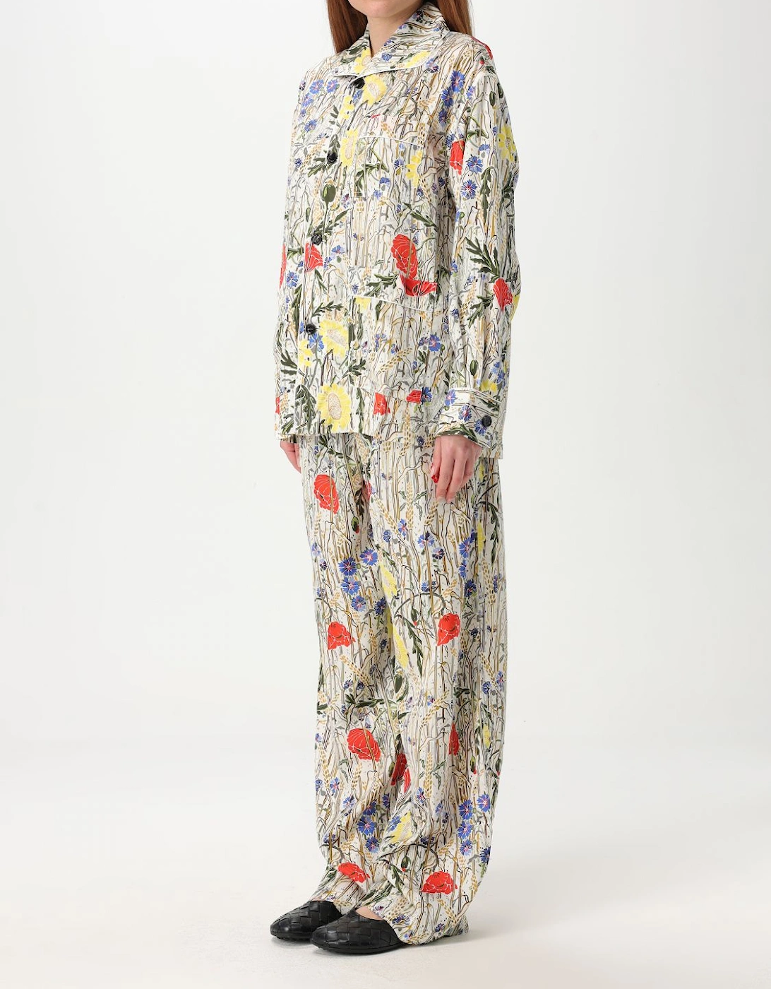 Floral Silk Pajama Set